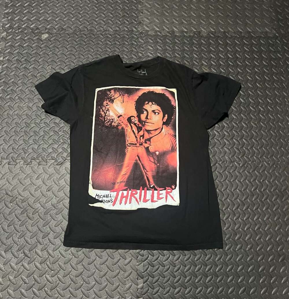 Michael Jackson Thriller T-Shirt Size L Black Graphic Tee